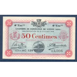 Vienne 50 centimes, Spl, 8.7.1918 Pirot 128.21Billet de la chambre de commerce