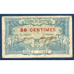 Valence 50 centimes, TB, 23.2.1915 Pirot 127.2 Billet de la chambre de commerce