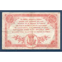 Tulle 50 centimes, TB, ND Pirot 125.1 Billet de la chambre de commerce