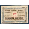 Troyes 50 centimes, TB, ND Pirot 124.9 Billet de la chambre de commerce