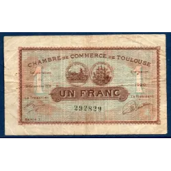 Toulouse 1 franc, TB, 19.11.1919 Pirot 122.37 Billet de la chambre de commerce