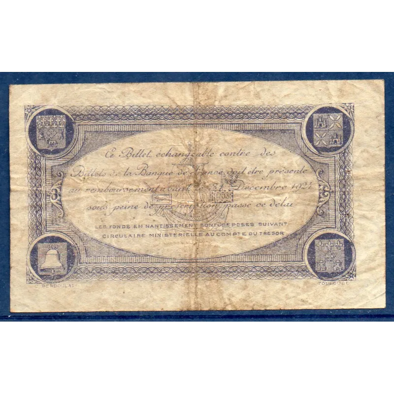Toulouse 1 franc, TB, 13.10.1920 Pirot 122.41 Billet de la chambre de commerce