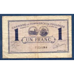 Toulouse 1 franc, TB, 13.10.1920 Pirot 122.41 Billet de la chambre de commerce