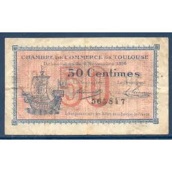 Toulouse 50 centimes, TB, 6.11.1914 Pirot 122.1 Billet de la chambre de commerce