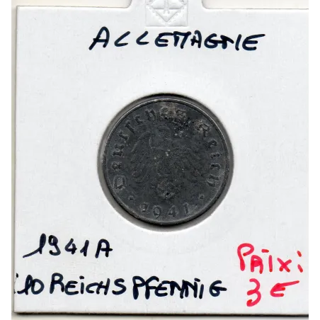 Allemagne 10 reichspfennig 1941 A, TTB KM 101 pièce de monnaie