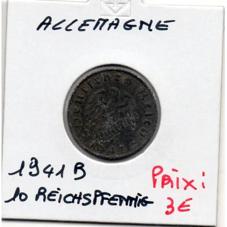 Allemagne 10 reichspfennig 1941 B, TTB KM 101 pièce de monnaie