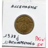 Allemagne 10 reichspfennig 1938 J, TTB+ KM.92 pièce de monnaie