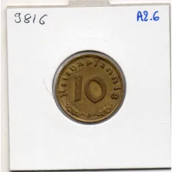 Allemagne 10 reichspfennig 1938 J, TTB+ KM.92 pièce de monnaie