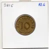 Allemagne 10 reichspfennig 1938 J, TTB+ KM.92 pièce de monnaie