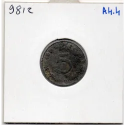 Allemagne 5 reichspfennig 1942 B, TTB KM 100 pièce de monnaie