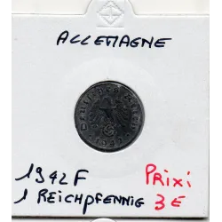 Allemagne 1 reichspfennig 1942 F, TTB KM.97 pièce de monnaie