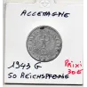 Allemagne 50 reichspfennig 1943 G, Sup- KM 96 pièce de monnaie