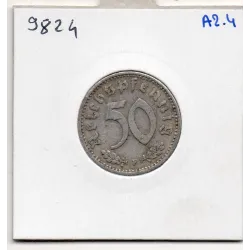 Allemagne 50 reichspfennig 1939 F, Sup- KM 96 pièce de monnaie
