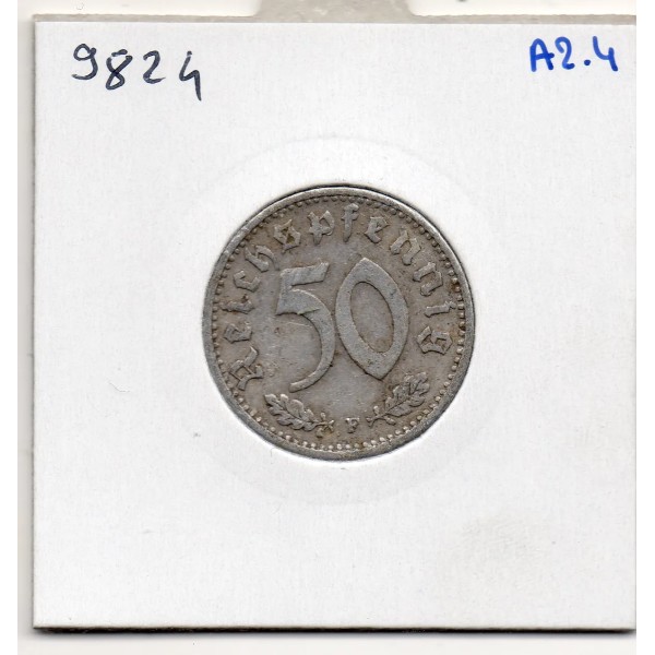 Allemagne 50 reichspfennig 1939 F, Sup- KM 96 pièce de monnaie