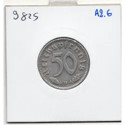 Allemagne 50 reichspfennig 1941 D, Sup- KM 96 pièce de monnaie