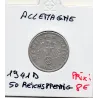 Allemagne 50 reichspfennig 1941 D, Sup- KM 96 pièce de monnaie