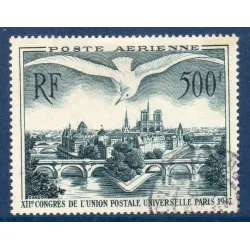 Timbre France Poste Aérienne Yvert 20 Paris, Congrès de l'union Postale Universelle oblitéré