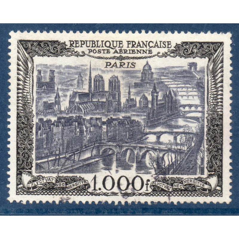 Timbre France Poste Aérienne Yvert 29 Vue de Paris oblitéré Timbre France Poste Aérienne Yvert 29 Vue de Paris oblitéré