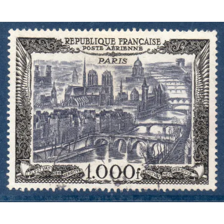 Timbre France Poste Aérienne Yvert 29 Vue de Paris oblitéré