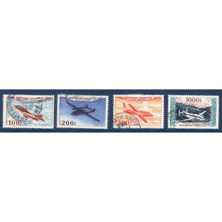 Timbre France Poste Aérienne Yvert 30-33 Sétie prototypes oblitérés