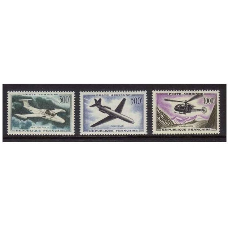Timbres France Poste Aérienne Yvert 35-37 Série prototypes neufs** Timbres France Poste Aérienne Yvert 35-37 Série prototypes neufs**