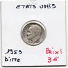 Etats Unis dime 1953 TTB, KM 195 pièce de monnaie