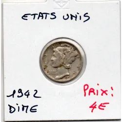 Etats Unis dime 1942 Sup-, KM 140 pièce de monnaie