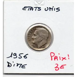 Etats Unis dime 1956 TTB, KM 195 pièce de monnaie
