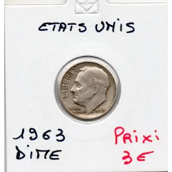 Etats Unis dime 1963 TTB, KM 195 pièce de monnaie