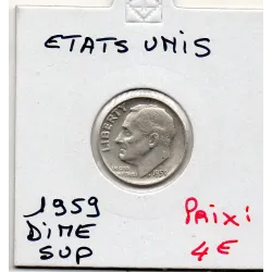Etats Unis dime 1959 Sup, KM 195 pièce de monnaie