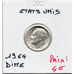 Etats Unis dime 1964 Sup+, KM 195 pièce de monnaie
