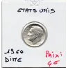 Etats Unis dime 1964 Sup+, KM 195 pièce de monnaie