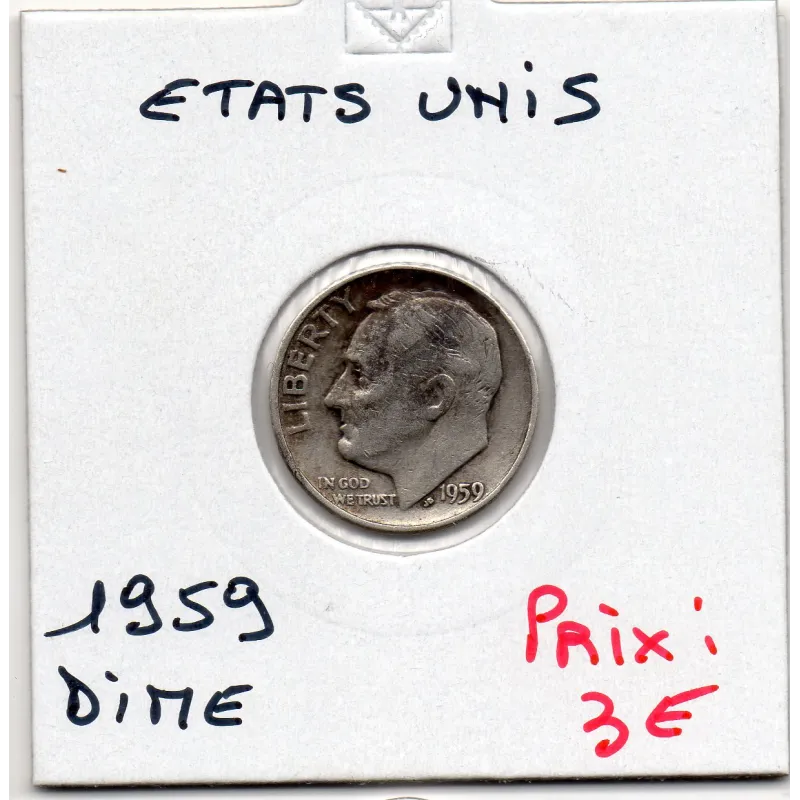Etats Unis dime 1959 TTB, KM 195 pièce de monnaie