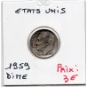 Etats Unis dime 1959 TTB, KM 195 pièce de monnaie