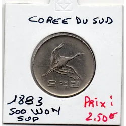 Corée du Sud 500 Won 1983 Sup, KM.27 Grue de Mandchourie