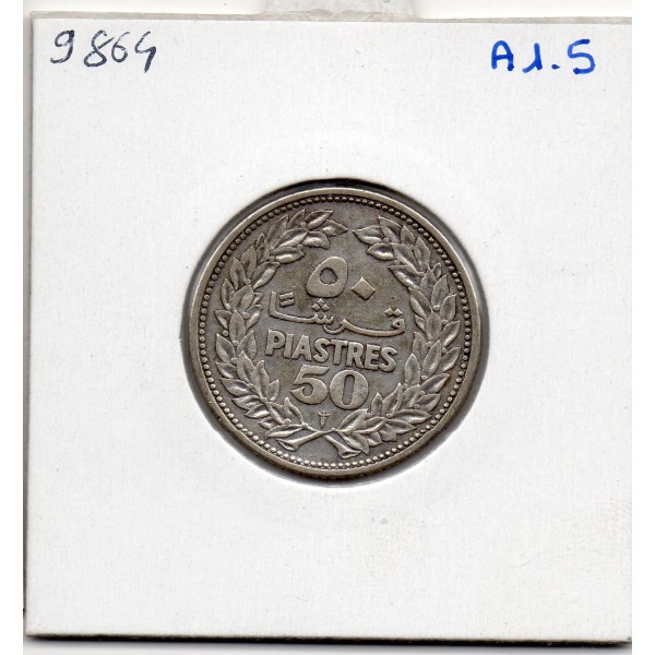 Liban 50 piastres 1952 TTB, KM.17 pièce de monnaie