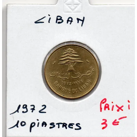 Liban 10 piastres 1972 Spl, KM.26 pièce de monnaie