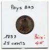 Pays Bas 25 cents 1897 B, KM.115 Jeune Wilhelmina