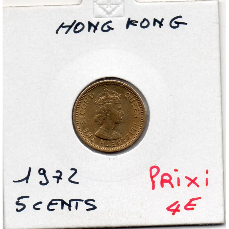 Hong Kong 5 cent 1972 Spl, KM.29 Elizabeth Hong Kong 5 cent 1972 Spl, KM.29 Elizabeth