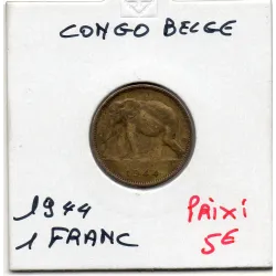 Congo Belge 1 franc 1944 TTB+, KM.26 Elephant