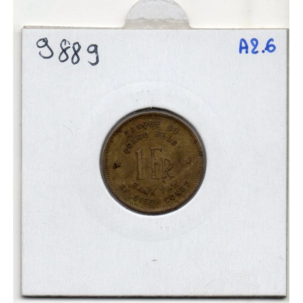 Congo Belge 1 franc 1944 TTB+, KM.26 Elephant