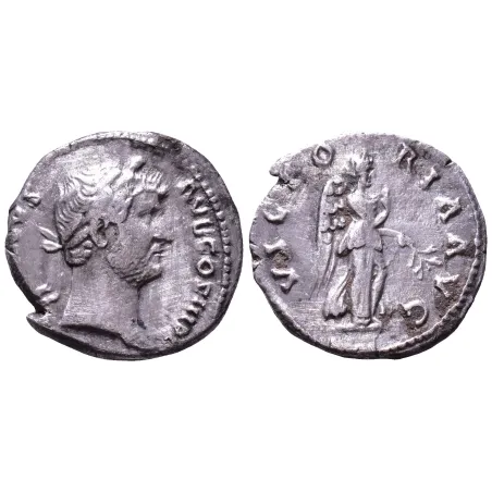 Denier de Hadrien (134-138) RIC 282 VICTORIA AVG atelier Rome