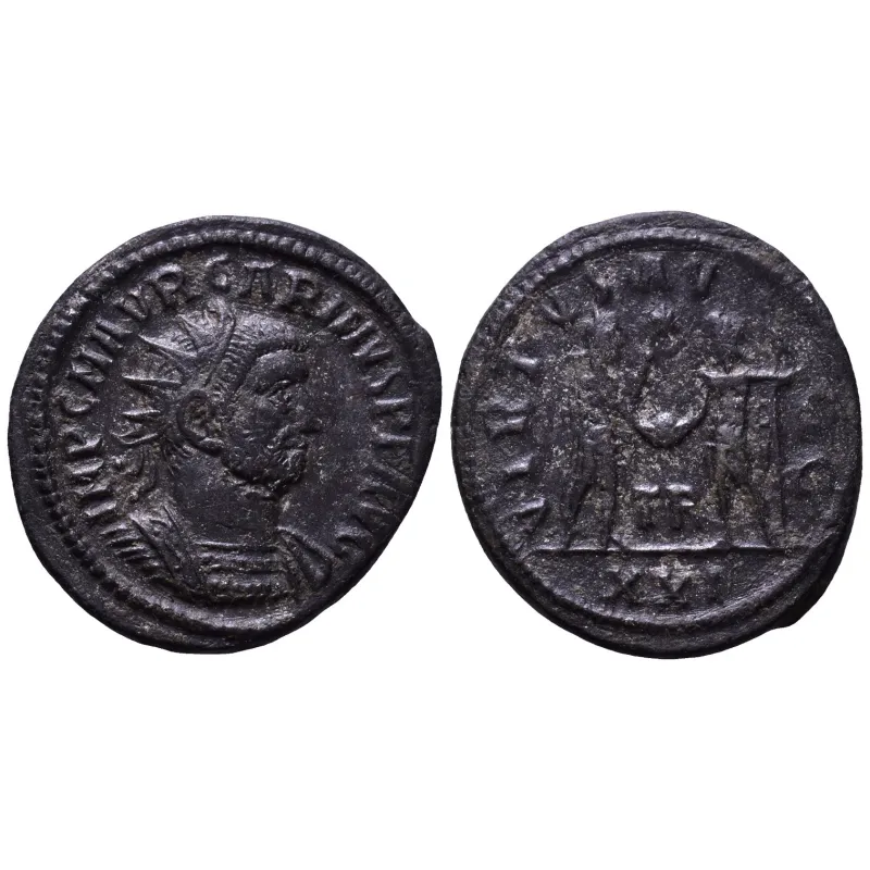 Antoninien de Carin (283), RIC 209 VIRTVS AVGG atelier Tripolis