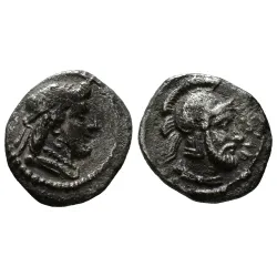 Cilicie, Cilicia Tarse, Satrape Datames hemiobole Athéna et Gorgone
