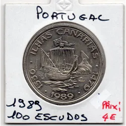 Portugal 100 escudos Canaries 1989 Spl, KM.646 Iles Canaries