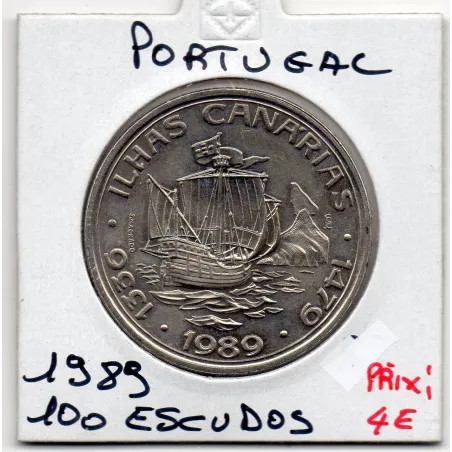 Portugal 100 escudos Canaries 1989 Spl, KM.646 Iles Canaries