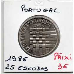 Portugal 25 escudos CEE 1986  Spl, KM.635 Adhésion CEE