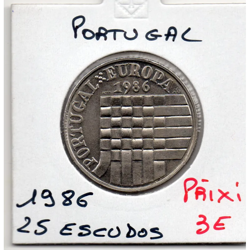 Portugal 25 escudos CEE 1986 Spl, KM.635 Adhésion CEE Portugal 25 escudos CEE 1986 Spl, KM.635 Adhésion CEE