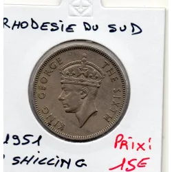 Rhodésie du sud 2 Shillings 1951 Sup, KM.23 Hippotrague noir