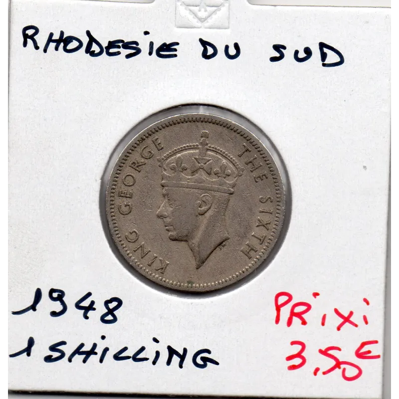 Rhodésie du sud 1 Shilling 1948 TTB, KM.22 Oiseau du Zimbabwe Rhodésie du sud 1 Shilling 1948 TTB, KM.22 Oiseau du Zimbabwe